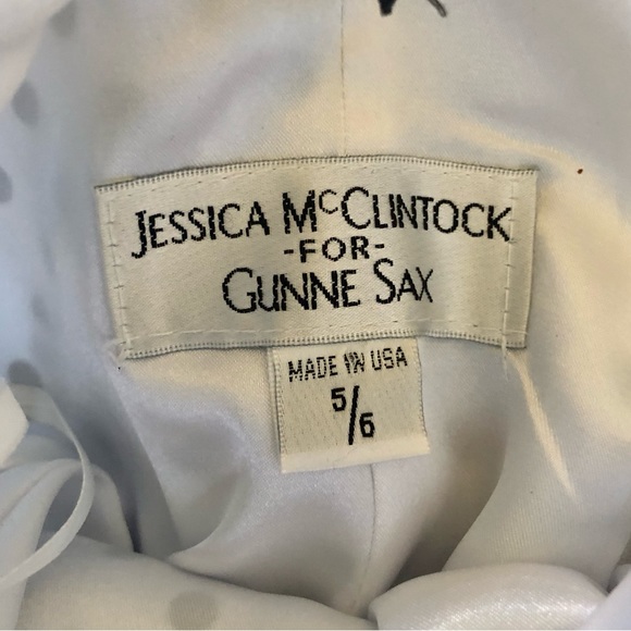 Vintage Jessica McClintock for Gunne Sax Polka Dot Mini Dress - Picture 8 of 9